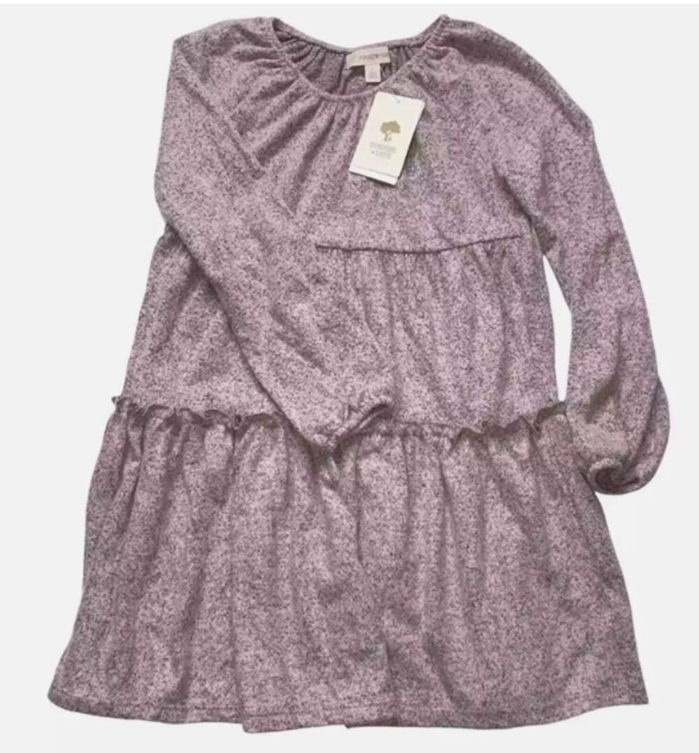 NEW Girls NWT Tucker + Tate Pink English Heather tiered casual Dress Soft Size 8